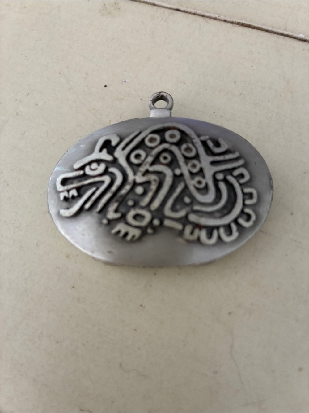 Claire's Silver Oval Tribal Animal Pendant